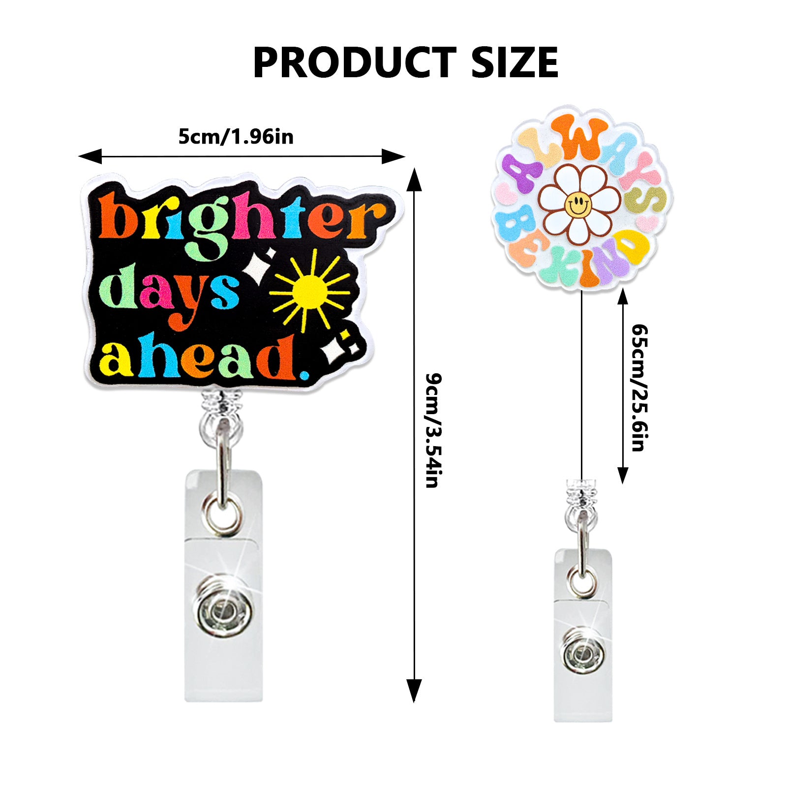 Wholesale Acrylic sunflower retractable rotating doctor and nurse ID card
